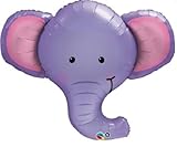 loonballoon Elephant Ellieジャングルサファリ動物園ベビーシャワーパーティー39インチ動物Mylar Balloon