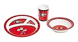 NCAA Georgia Bulldogs Kids Dish Set ( 3点セット、チームカラー、1サイズ