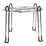Stainless Steel Wire Stand with Rubberized Feet and Side Eyelets, Tall Enough to Get a Glass Underne