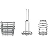 Mainstays Wire Kitchen Storage Organisation Bundle, Wire Baskets, Paper Towel Holder, Utensil Holder