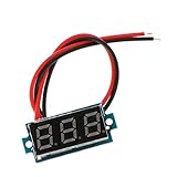 P Prettyia LEDデジタル電圧計　2線式　DC3.5-30V　 ディスプレイ　全3色選択　　 - 青