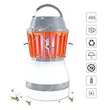 電撃殺虫器 UV光源誘引式 殺虫照明両用 IP67等級防水 USB充電式 安全無害静音 手持ち 吊下げ 据置き 屋内 屋外