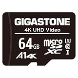 GIGASTONE マイクロsdカード 64GB U3 C10 microSDXC 90MB/s アクションカメラ スポーツカメラ Full HD 撮影 SDアダプター1枚付き