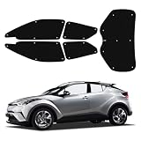 BLUESEATEC トヨタ C-HR 10系 50系 遮光 カーテン 断熱 露天駐車 着脱簡単 H28.12-現行 吸盤設計 車種専用設計 車中泊 日除け 収納袋付き 5枚セット