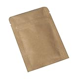 100ブラウンクラフトフラットスタイルZipロックバッグwith Rounded上部コーナー8 x 11 cm3.1 X 4.3 " )