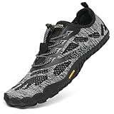 [Mishansha] メンズ フィットネスシューズ 軽量 室内 ジム 筋トレ トレーニングシューズ ベアフット シューズ レディース 23.0 cm,ブラック