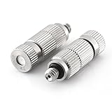 VERY100　散水用具　ミストノズル 10個セット 　フィルタ付き　高圧タイプ　 穴径0.3mm　ネジ10/24（3/16）銅製　防漏　 ドリップ灌漑、加湿、殺菌消毒、冷却などに