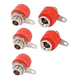 uxcell バナナプラグソケット バインドポスト メタル製 スピーカー ターミナル レッド