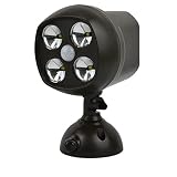 TONBUX® 第二世代 LEDセンサーライト 屋外/室内 電池式 省エネ LED人感ライト 自由角度調節 防雨 庭先/玄関/壁掛け/門扉/駐車場照明 3W*4LED