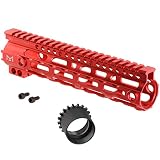 MIDWEST タイプ 超軽量 アルミ製 M-LOK ハンドガード 9inch レッド RAS