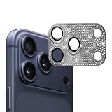 For iPhone 17 Pro カメラフィルム カメラカバー レンズカバー カメラ保護 ラインストーン【アルミ合金縁取り+強化ガラス】 レンズ全体保護 黒縁取り 露出オーバー防止 キラキラ レンズ保護フィルム 携帯電話の装飾 貼り付け簡単 貼り付け簡単 気泡防止 飛散防止 高透過率 【ブラック】 iPhone 17 Pro レンズフィルム