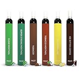 電子タバコ 使い捨て 4200回 吸引 可能 MGO フレーバー6種 ニコチン タール ゼロ 電子 シーシャ 持ち運び スターターキット 本体 (クリアメンソール 1本)