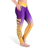 KLEW NBA Los Angeles Lakersグラデーションプリントレギンス S イエロー