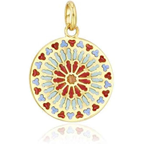 Amazon | バラ窓 ペンダントチャーム パリノートルダム大聖堂 18金