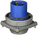 Hubbell HBL330B6W Pin and Sleeve IEC Inlet 2 Pole 3 Wire 30 amp 250V Watertight [並行輸入品]