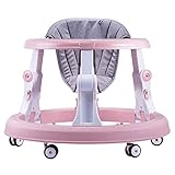 【DEARGENA】6ヶ月 ~ 18ヶ月の赤ちゃん用多機能、ベビーウォーカー 歩行器 補助器具 転び防止、収納にとても便利です、折りたたみ式歩行器 (レッド01)