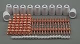 100個 プラズマカッター ノズル 電極 ( 拡張 )シールドカップ ガスリング PT-31 LG-40 JG-40に適合 CUT30 40 50D消耗品