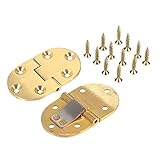 ソリッド真鍮Butlerトレイヒンジ2 – 1 / 2 " x1 – 1 / 2 "ネジでサテン仕上げfor Foldingテーブル – ゴールド、2pcs