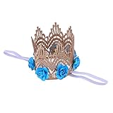 Domybest　ベビー ヘアバンド クラウン　王冠　キッズ 子供 カチューシャ 髪飾り ヘアアクセサリー 女の子 新生児 赤ちゃん 出産祝い 誕生日 記念撮影 内祝い お宮参り100日記念 こどもの