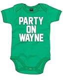 (ウェインでパーティー) Party On Wayne, プリント　ベビースーツ - グリーン/白 12-18 ヶ月
