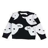 Kayiyasu カイヤス キッズ スウェット トレーナー カットソー ニット セーター 男女兼用 021-xcfz-17052(3Y（100cm） ブラック )