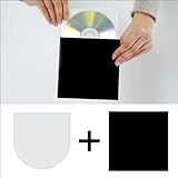 CD用 厚紙ジャケット 黒＋ CD用 不織布 インナージャケット 100組セット/CD-025