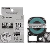 キングジム:キングジム Pテ-プマットラベル透明黒文字 SB18T 型式:SB18T