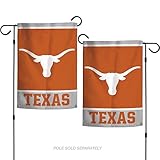 NCAAテキサスLonghorns 12.5 " X 18 "インチ両面ガーデン旗ロゴ