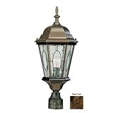 Trans Globe Lighting 4716 BG 1-Light Post Lantern, Black Gold [並行輸入品]