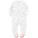 カーターズ ロンパース carter's 女の子用白カラフルドットトウシューズ足つきカバーオール (newborn(-55cm)) [並行輸入品]