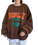 [デバイス] 韓国風 ビッグシルエット カレッジロゴ TA115BRF ブラウン ワンサイズ