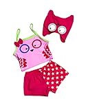 「楽々セレクトショップ」DUDU&MUMU正規品 大人気ふくろう柄 兄妹服 上下セット 可愛い子供用水着 男の子 女の子 ブルーストライプ スクール セパレート キャップ付き 海水浴 スイミング ベビ