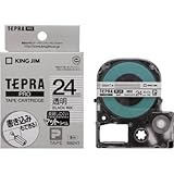 キングジム:キングジム Pテ-プマットラベル透明黒文字 SB24T 型式:SB24T