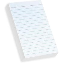 Home Advantage Vertically Ruled Index Cards - 3x5 Inch Dotted Line Note Cards, 50 Pack