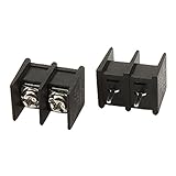 uxcell　ネジターミナルブロック　300V　 20A 　ブラック　21 x 15 x 23mm　5個入り