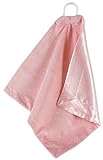 Stephan Baby Satin-Trimmed Embossed Velvet Fleece Security Blanket, Pink Flowers [並行輸入品]