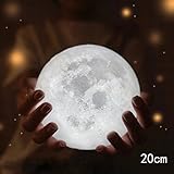 coerniプレミアム3d Moon LED夜ランプ木製のベースのベッドルーム装飾/ノベルティギフト – 6サイズ(3.15 ′ ′ – 7.9 ′ ′) 7.9′′ G43RDGH3R