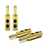 OYAIDE GBN 24Kダイレクト金メッキネジ止め式バナナプラグ 4個1組 オヤイデ電気