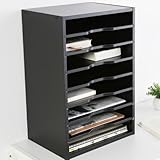 システムK 書類棚 ファイルキャビネット 書類トレー レターケース マガジンラック 木製 A4サイズ 高さ変更 スライドボード 書類ラック ファイルラック ブラック