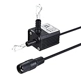 Decdeal DC 12V ミニ 水中ポンプ デュアルアウトレット超低音 Maxリフト3m 220L/H 水槽 水族館 噴水 循環ポンプ