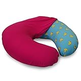 NurSit Nursing Pillow with Removable Pink Slipcover, Ducky Print by NurSit