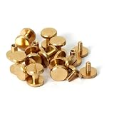シカゴスクリュー 真鍮 10×4×6mm 12個 バッグ ベルト カバン 修理 レザークラフト DIY ハンドメイド パーツ