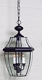 Quoizel NY1178K Newbury 2 Light Chain Hung Outdoor Wall Lantern in Mystic Black Finish by Quoizel [並