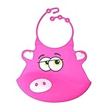Tonsee ベビー 赤ちゃん ビブ ソフトシリコン 防水 ランチビブ お食事用 かわいい カートゥーン