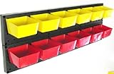 Wallpeg Peg Board bins-レッドプラスチックペグボードビン20 ea。# AM 20r-2