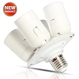 E26 E27 Lamp Bulb Socket,Kyson 4 in 1 E26 E27 Light Lamp Bulb Base Holder Socket Splitter Adapter Co