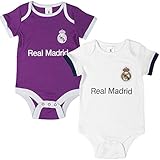 Real Madrid F.C. レアル マドリード F.C. 2パック ボディスーツ PL / ベビー ロンパース 半袖 (0-3ヶ月(62cm))