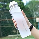 大容量ボトル 水筒 ポータブルスポーツ ウォーターボトル350 500 650 700 1000 1500 2200ml BPAフリー 自転車 大人 子ども アウトドア スポーツ 登山用/キャンプ/ランニング/ジム/ (1000ml,gray)