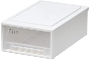 天馬 収納ボックス フィッツケース 小物収納 幅18.4×奥行27.2×高さ10.2cm 収納ケース たわみにくい 小物入れ 衣装ケース【色 ホワイトクリア】 【27-18】