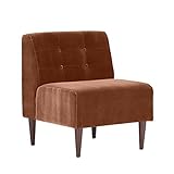 arne ソファ 一人掛け アームレス 日本製 完成品 Lunch 3×3 モケット ダークブラウン脚 ゴールドベージュ